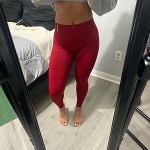 Dfyne red impact leggings size small